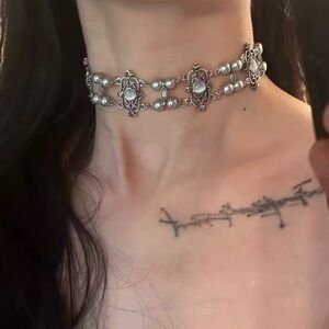 New Vintage Inspired Choker Necklace Double Decker Victorian whimsy goth Fairy